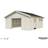 Palmako Enkelgarage Andre 21,5 m2 kit obehandlad (Areal )