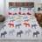 Rapport Moose Animal Print Duvet Cover Grey, Red, Orange