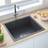 vidaXL Handmade Kitchen Sink Black