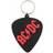 AC/DC PVC Keyring Black/Red