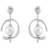 UNOde50 Inorbit Earrings - Silver/Pearls