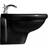 Lavabo Retro væghængt bidet, blank sort