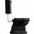 Lavabo Retro Low toilet, S-lås, blank sort m. messing