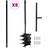 vidaXL Ground Drill with Handle Extension Tube