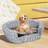 Pawhut Elevated Dog Cat Couch Pet Basket Sofa Bed