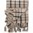 Bloomingville Ekin Plaid Tæppe Brun, Grå, Beige, Sort, Naturfarvet