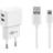 Goobay USBC oplader m/kabel 12W (2xUSBA) Hvid