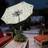 GlamHaus GlamHaus Garden Parasol Tilting Umbrella, Solar Cream