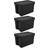 Wham Black Heavy Duty Recycled Box Lid Storage Box