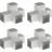 vidaXL stolpebeslag X-form 4 stk. 101x101 galvaniseret metal