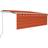Be Basic markise 4x3 m automatisk orange + brun
