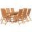 vidaXL 3079640 Matgrupp, 1 Bord inkl. 8 Stolar