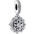 Pandora Sparkling Snowflake Double Dangle Charm - Silver/Transparent