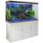 MonsterShop Aquarium Fish Tank & Cabinet with Complete Starter Kit White
