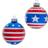 Kurt Adler Stars and Stripes Christmas Tree Ornament 6pcs