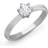 Jewelco London Claw Set Round Engagement Ring - White Gold/Diamond