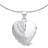 Jewelco London Angel Wing Love Heart Locket Necklace - Silver