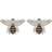 Latelita Honey Bee Stud Earrings - Silver/Multicolour