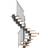 Dolle Dubai Halvsving Antracit 7016-CLASSIC III Hvidolieret Eg-90-11 Lodret Højde 204-252 cm