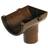 FloPlast 76mm MiniFlo Gutter Stop End Outlet Brown