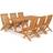 vidaXL 3059605 Matgrupp, 1 Bord inkl. 6 Stolar