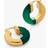 Monica Vinader Kate Young Gemstone Hoop Earrings Onyx