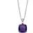 Elements Sterling Amethyst Cushion Pendant P4860M