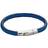 Fred Bennett Woven Leather Bracelet - Silver/Blue