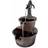 Gardenkraft 2 Tier Rustic Barrel Fountain With Cable