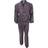 Universal Textiles Mens Traditional Patterned Long Sleeve Satin Shirt & Bottoms Pyjamas/Nightwear Set (XXL Chest: 46inch) (Navy)