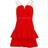 Girls On Film Womens/Ladies Devotion Sweetheart Skater Dress (12 UK) (Tomato Red)