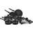 Amazon Basics - Cookware Set with lid 15 Parts