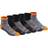Dickies Men's Dri Tech Moisture Control Quarter Socks 6-pack - Hi Vis Orange Black