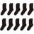 Amazon Cotton Long Socks 10-pack - Black/White