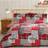 Rapport Furnishings Alpine Patchwork Duvet Cover Red, Grey