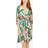 Yumi Tropical Scarf Print Pleated Dress, Green/Multi