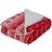 Dreamscene Sherpa Flannel Fleece Blankets Grey, White, Red (180x150cm)