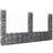 vidaXL U-formad gabionkorg 3 stolpar järn 260x20x150 - Silver