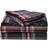 Tribeca Living Printed Flannel Bed Sheet Grey, Multicolour, Red (38.1x25.4cm)