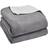 Brentfords Sherpa Flannel Fleece Blankets Grey (180x150cm)