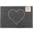 Oseasons Heart Medium Embossed Doormat Grey