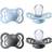 Bibs Supreme Silicone Iron/Baby Blue 2-pack Flera storlekar