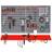 Durhand 54 Piece On Wall Tool Equipment Holder Grey and red
