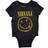 Nirvana Happy Face Babygrow - Black