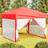 vidaXL red, 292 292 Folding Party Tent with Sidewalls
