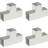 vidaXL Stolpebeslag T-form 4 stk. 101x101 galvaniseret
