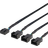 Deltaco Fan Power Splitter 4-pin-4-pin M-F 0.3m