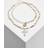 Urban Classics Pearl Cross Layering Necklace pearlwhite/gold one