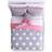 VCNY Home Sophie Bed Linen Grey, Pink (243.8x205.7cm)
