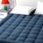 Easeland Quilted Mattress Cover White, Blue, Grey (203.2x198.1cm)